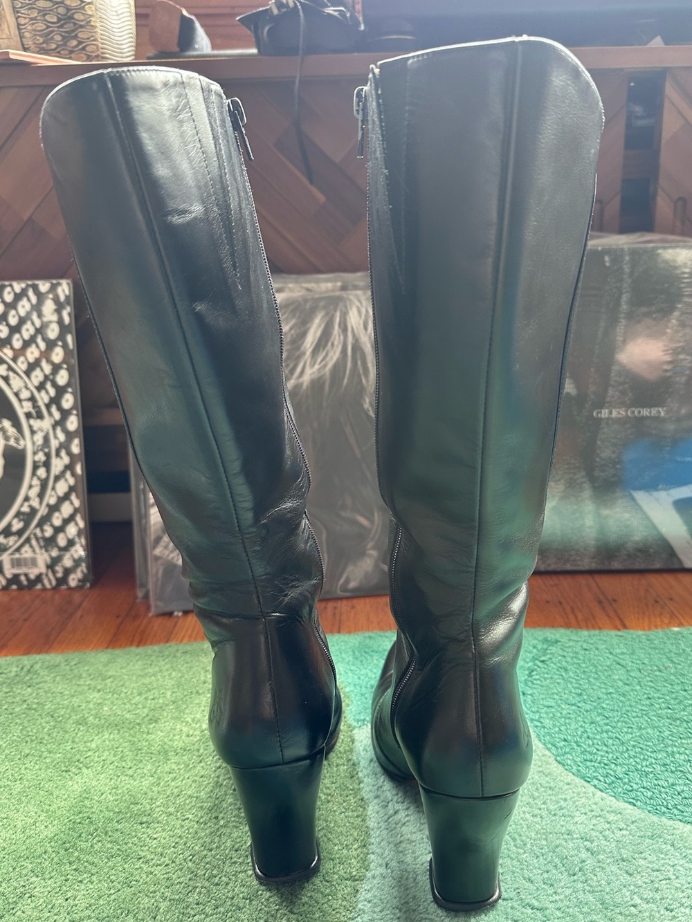Fluevog Elegant Conversations Jillian black heeled midcalf boot -7 (fits 6.5/6) - Picture 6 of 16